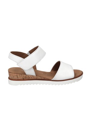 Sandalen met sleehak - weiß