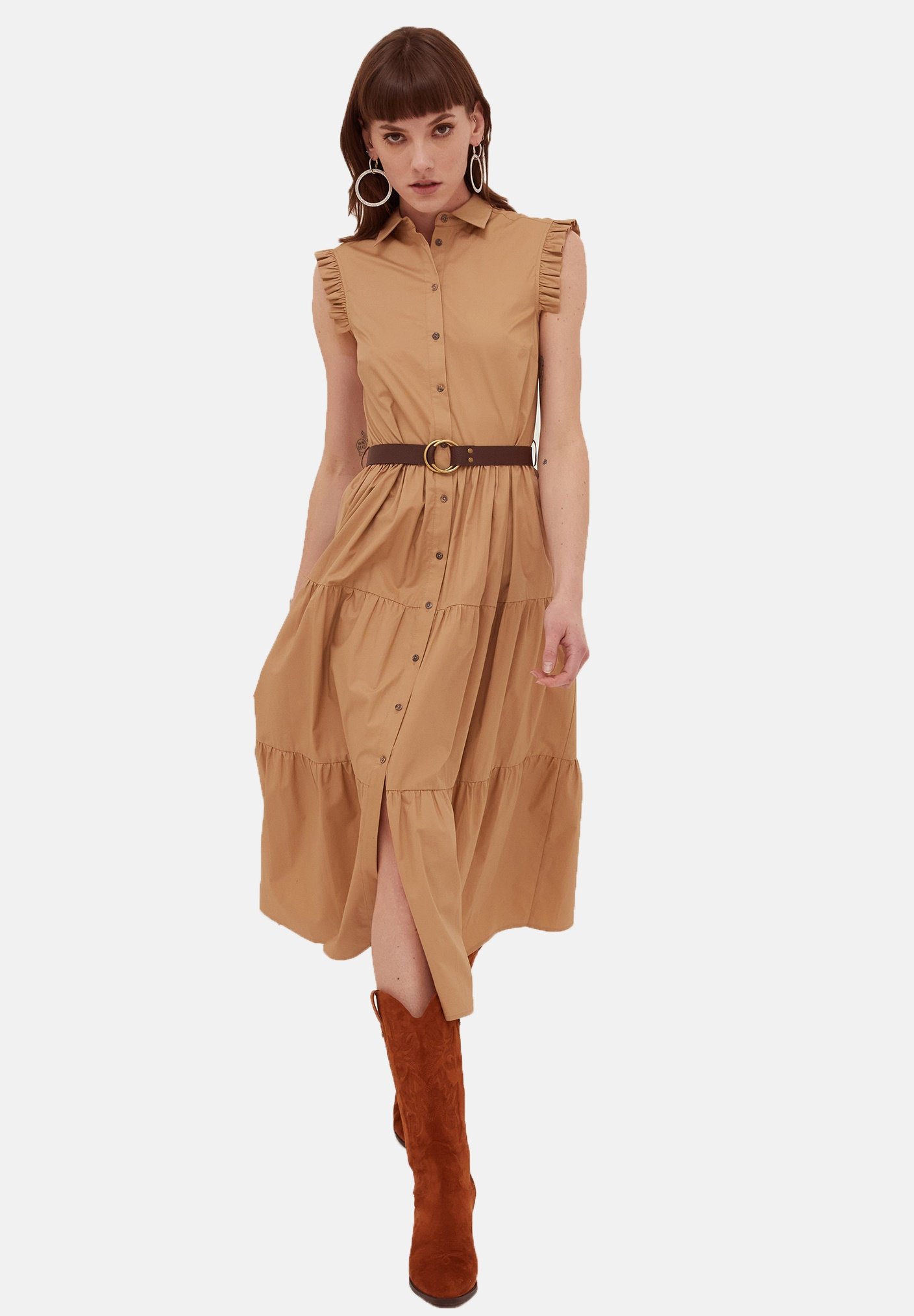 Motivi Abito a camicia - beige - Zalando.it