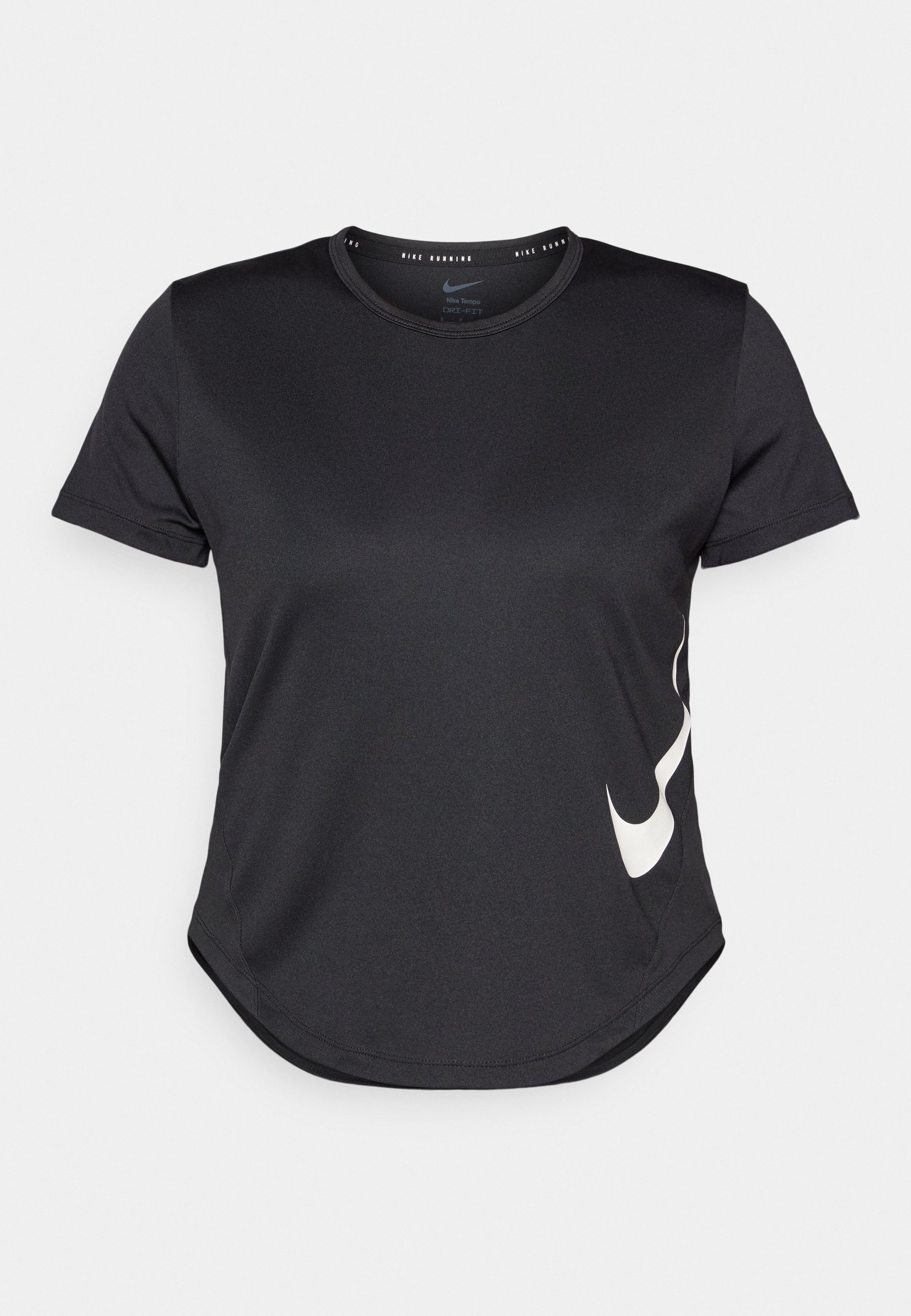 nike swoosh top black