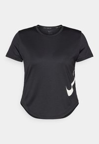 TEMPO TOP - Sports T-shirt - black/white