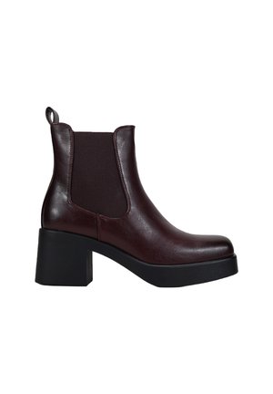 CHELSEA CON TACÓN - Botines con plataforma - burdeos