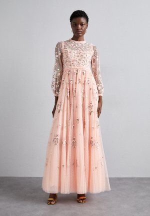 POSY ROUND NECK GOWN - Festklänning - faded coral