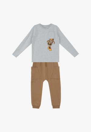 Denokids BEKLEIDUNG POCKET TIGER XT SET - Træningsbukser - grey-brown cff-s