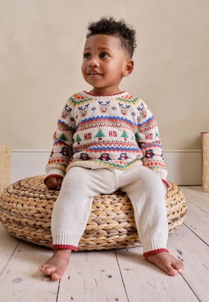 JoJo Maman Bébé FRIENDS FESTIVE FAIR ISLE REGULAR FIT - Džemper - ecru