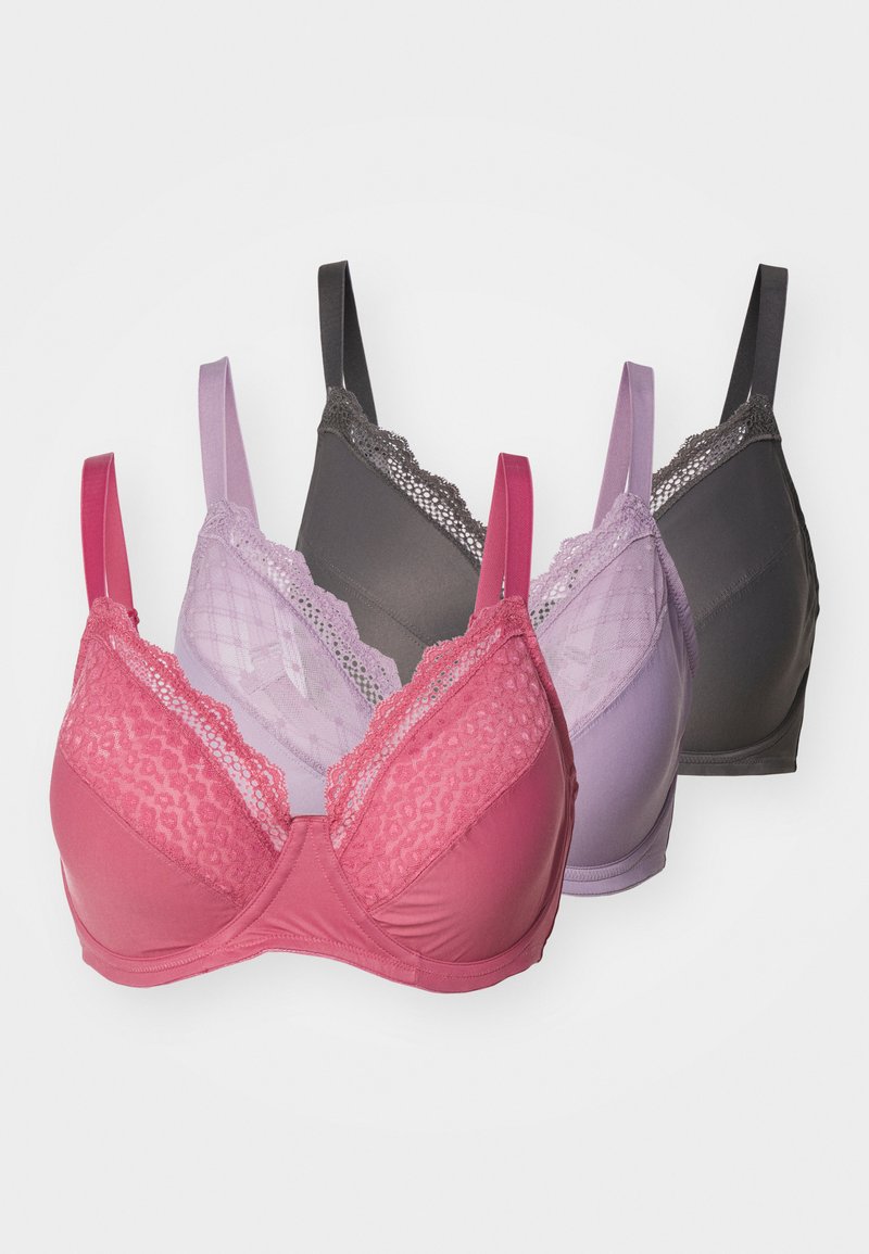 Marks & Spencer - 3PK FC MINIMISER - Underwired bra - raspberry mix, Enlarge