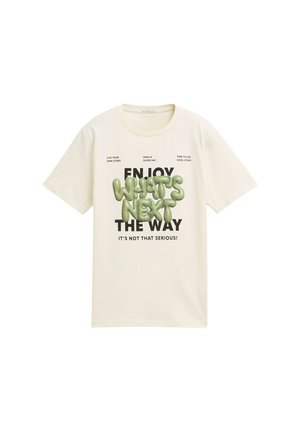 MIT PRINT - Marškinėliai su spaudiniu - wool white