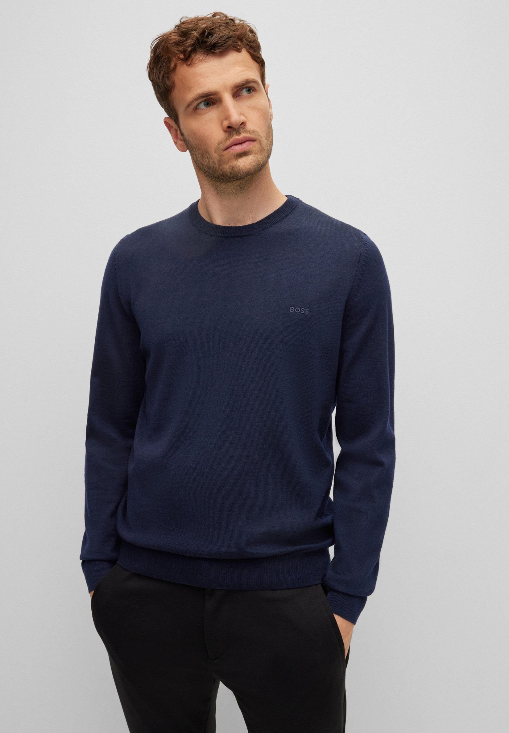 BOSS Salbo Lotus – Maglione Uomo Tecnico Con Arte Iconica