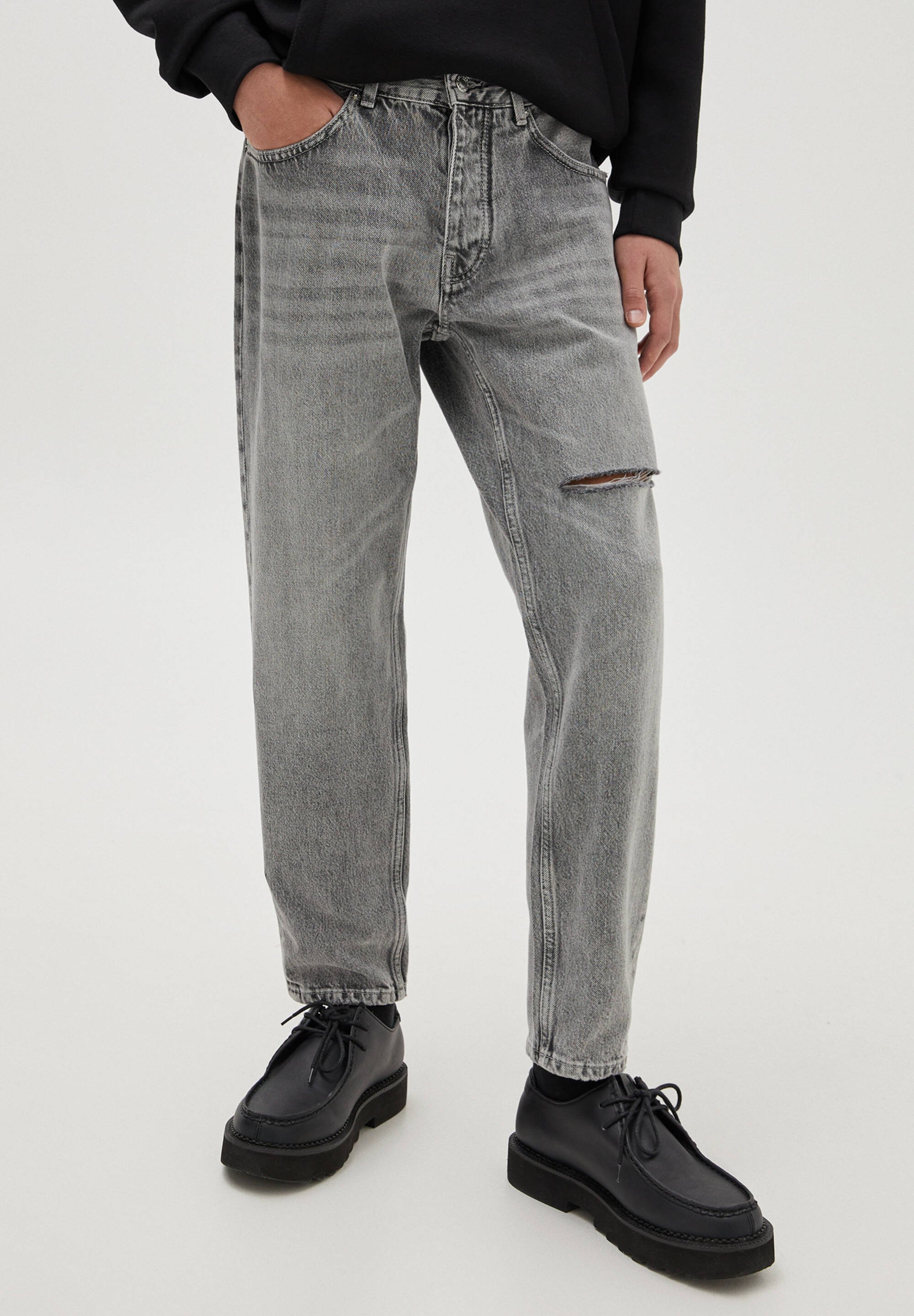PULL\u0026BEAR VINTAGE - Jeans a sigaretta - dark grey/grigio scuro - Zalando