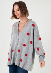 LELA LOOSE FIT - Cardigan - light grey