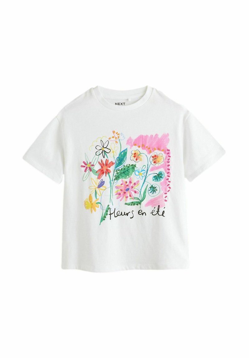 Next REGULAR FIT - GRAPHIC - T-shirt con stampa - ecru