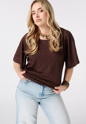MS Mode, TOP - Blouse - dark brown