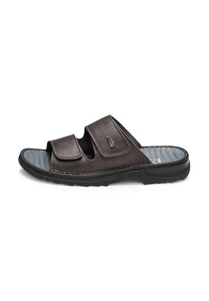 Pantolette flach - braun