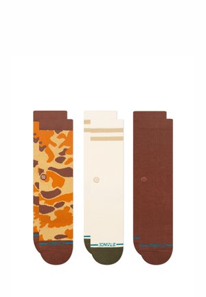 CAMO CREW 3 PACK - Sokken - brown