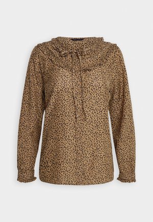 Marks & Spencer, TIE NECK BLOUSE - Bluza - brown mix