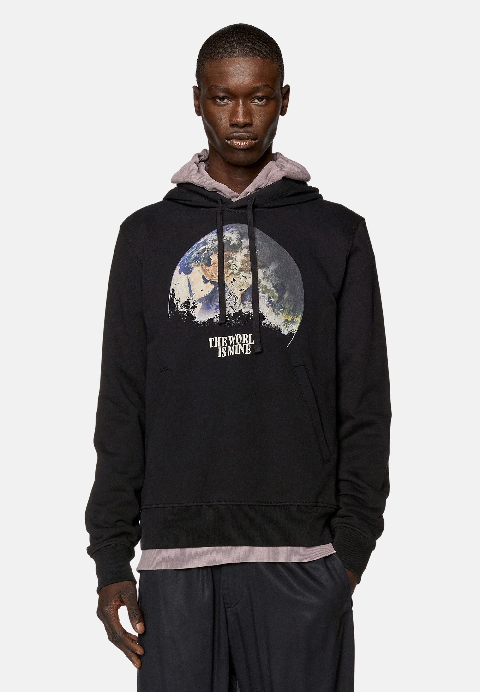 Diesel Herren Kapuzenpullover – Logo-Design, Nachhaltig Aus Bio-Baumwolle & Polyester