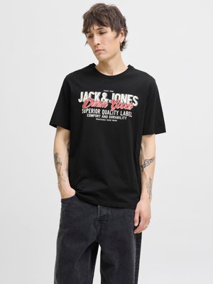 Jack & Jones JJELOGO TEE O-NECK - Marškinėliai su spaudiniu - black