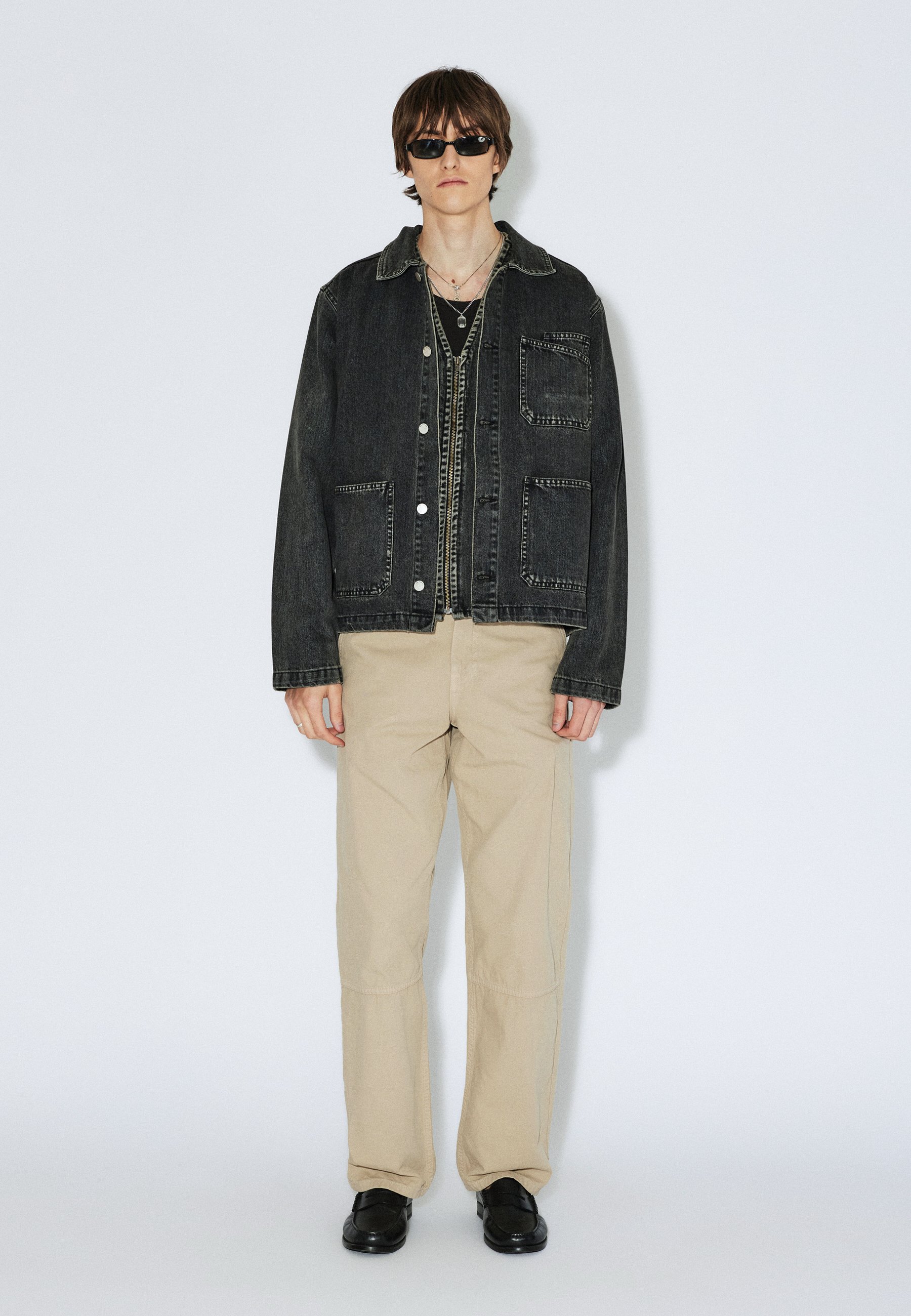 Dr.Denim EVON WORKER - Denim jacket - aged black/black - Zalando.ie