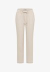 SLIM-LEG PANTS MADE OF LINEN IN A CASUAL FIT - Pantalon classique - macadamia beige