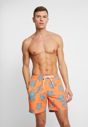 Urban Classics FLORAL SWIM SHORTS - Ujumisšortsid - orange