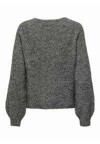 JDY JDYINGEBORG ADA LIFE V-NECK - Vesta - dark grey melange