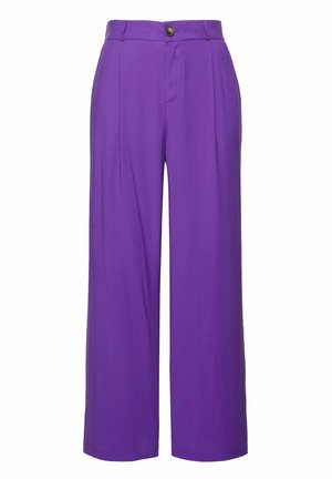 Studio Untold, HIGH WAISTED ELASTIC WAIST PANTS - Bukser - dark purple
