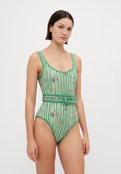 Alemais LULA BELTED ONE PIECE - Kopalke - green/white