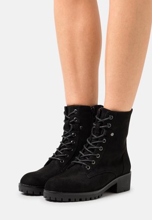 Lace-up ankle boots - black