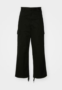 KINGSTON PANT - Pantaloni cargo - black stone washed