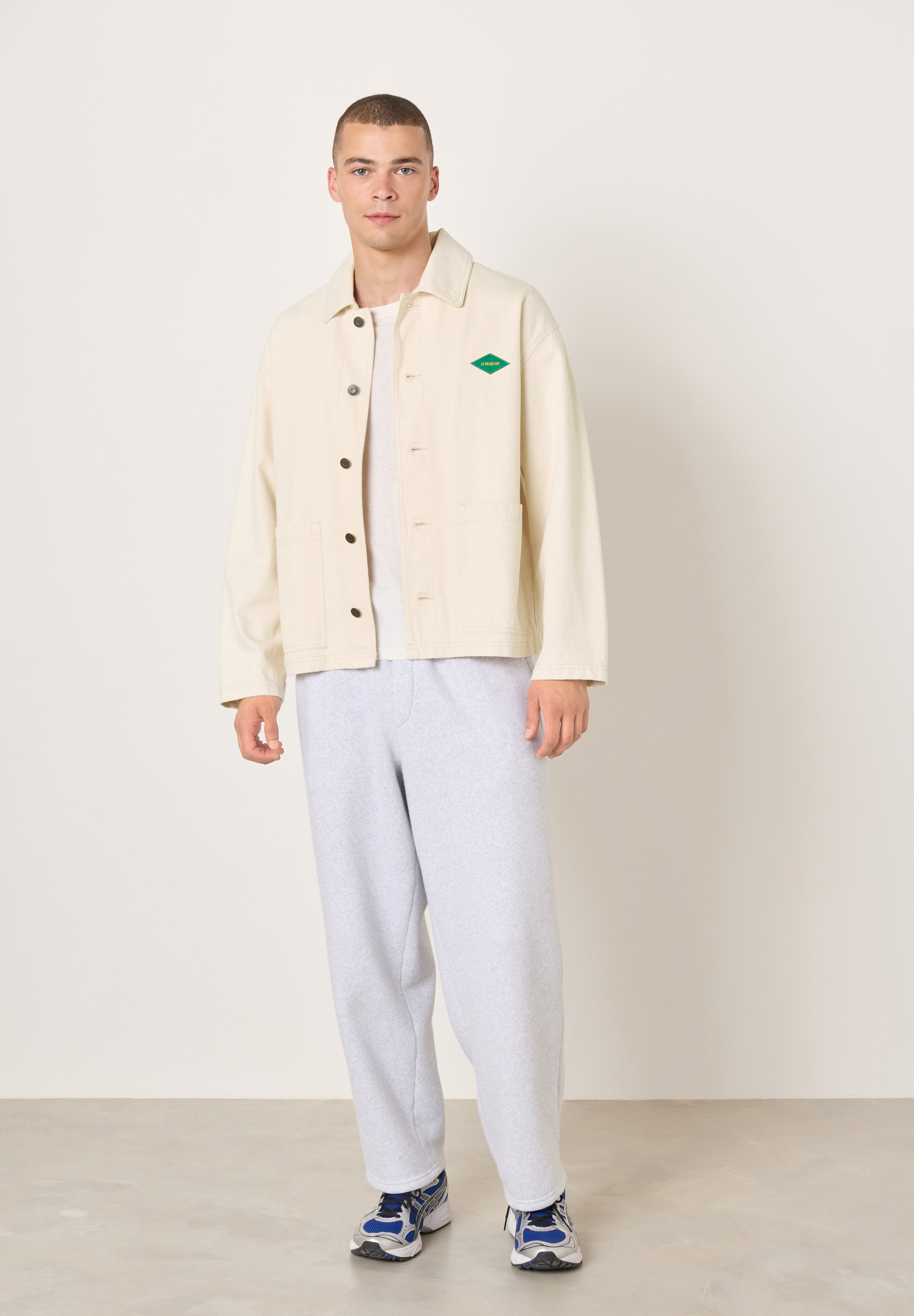 American Vintage MIXTE DATCITY - Denim jacket - ecru/off-white