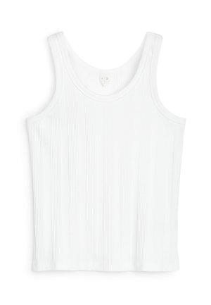 ARKET, ARKET RIB TANK TOP - Débardeur - white