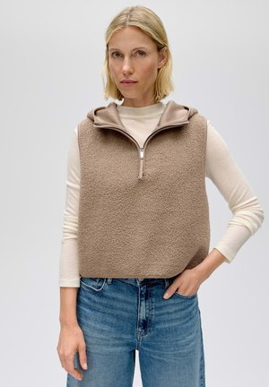OPUS, BOXY FIT SOFT TEXTURE - Fleece jumper - light mocca
