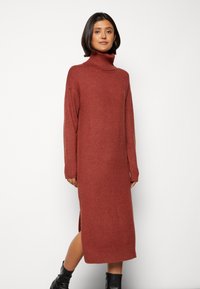 VILA VIRIL ROLL NECK MIDI - NOOS - Džemperkleita - red