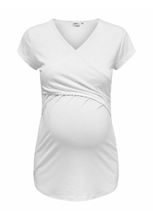 ONLY MATERNITY WICKELEFFEKT - Camiseta básica - white