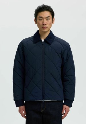 Selected QUILTED JACKET SHORT - Veste d'hiver - sky captain