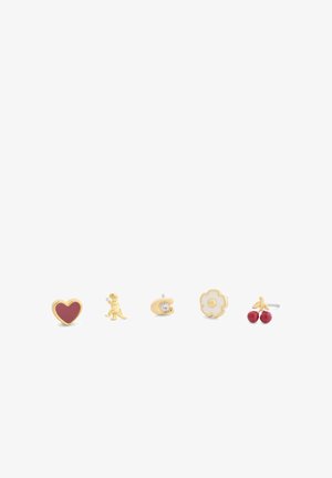 COACH, COACH SIGNATURE ENAMEL HEART MOTIF 5-PIECE SINGLE STUD EARRING BOXED SET - Boucles d'oreilles - open miscellaneous