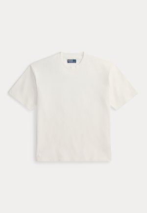 RELAXED FIT SUEDED JERSEY T-SHIRT - Základné tričko - white