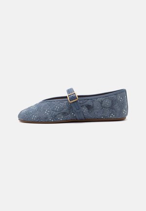 COACH, SCULPTED C SIGNATURE MARY JANE - Μπαλαρίνες με λουράκι στον αστράγαλο - denim