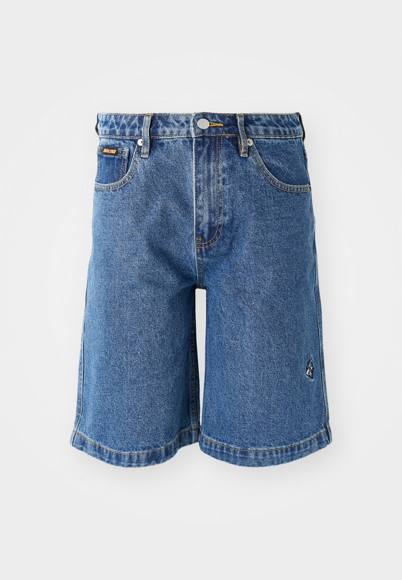 Santa Cruz FLUTTER FLASH - Denim shorts - classic blue/blue denim ...