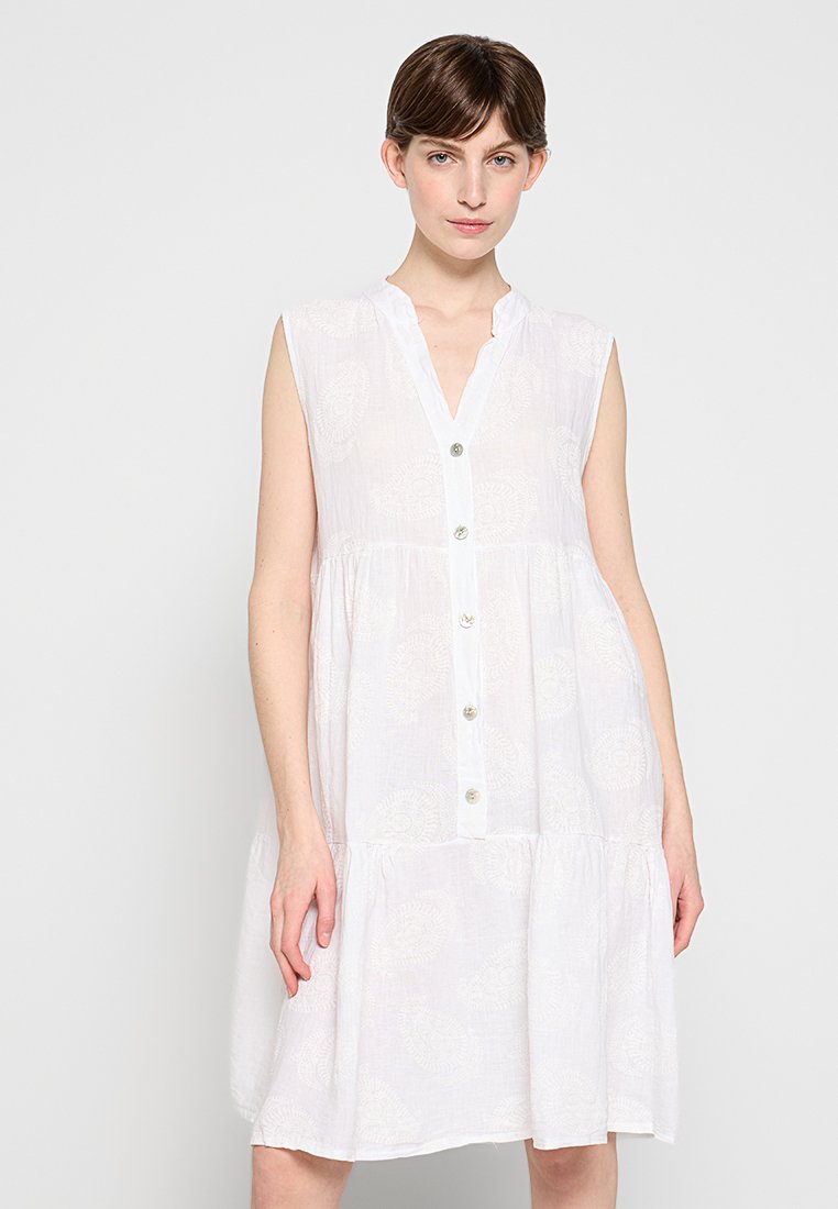 Le Monde du Lin Blousejurk wit Le Monde du Lin Blousejurk wit