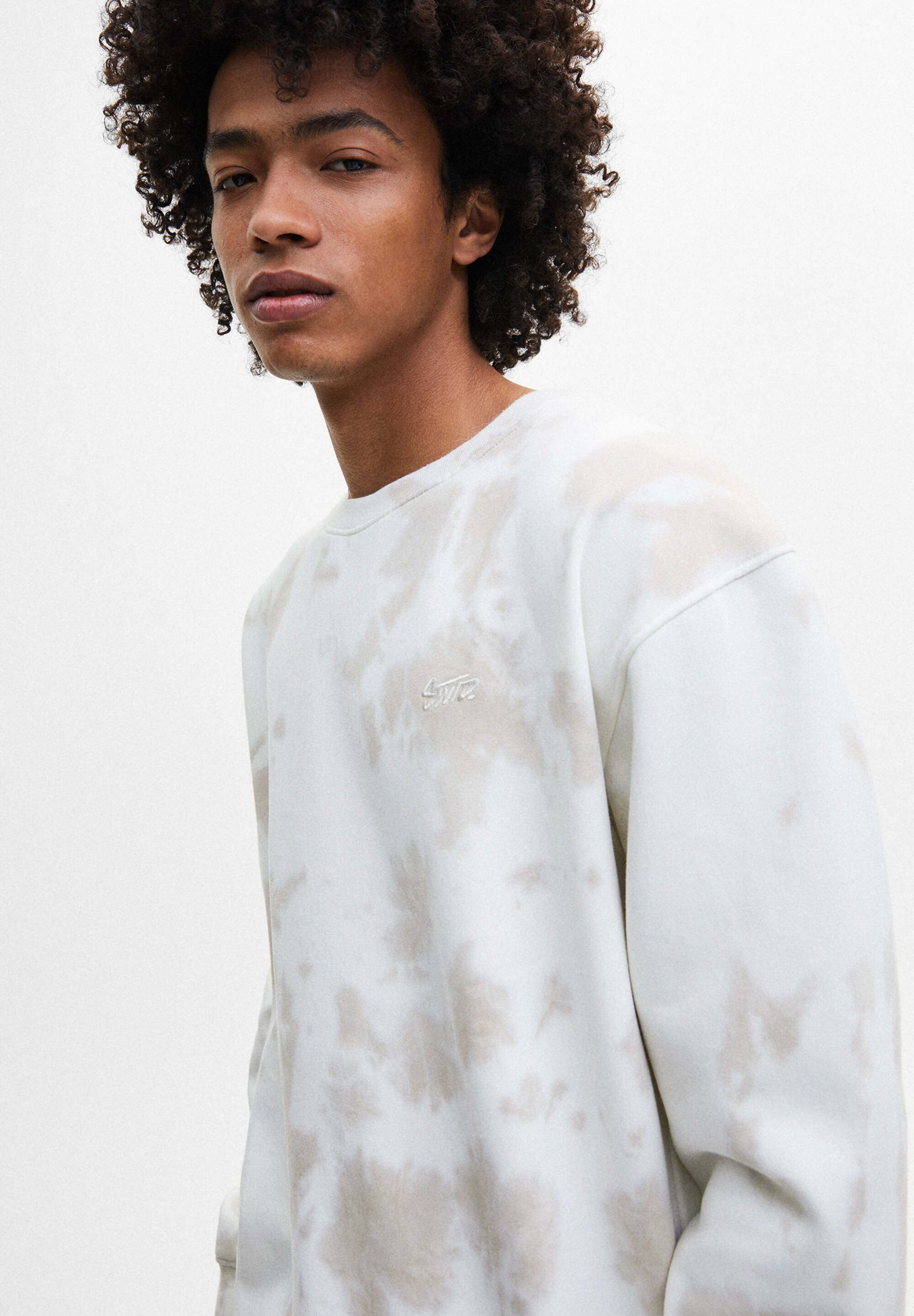 PULL\u0026BEAR TIE DYE - Sweatshirt - beige 
