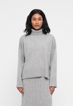 CHUNKY ROLL NECK SWEATER - Svetrík - light grey