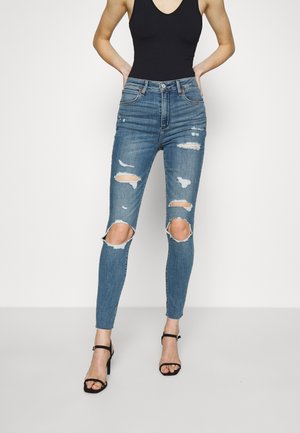 Jeans Skinny Fit - destroyed denim