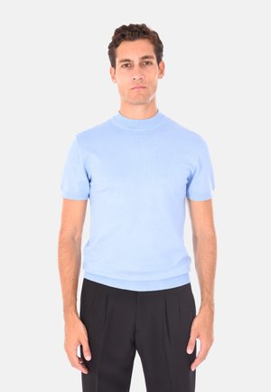 MEZZO COLLO - T-shirt basic - celeste