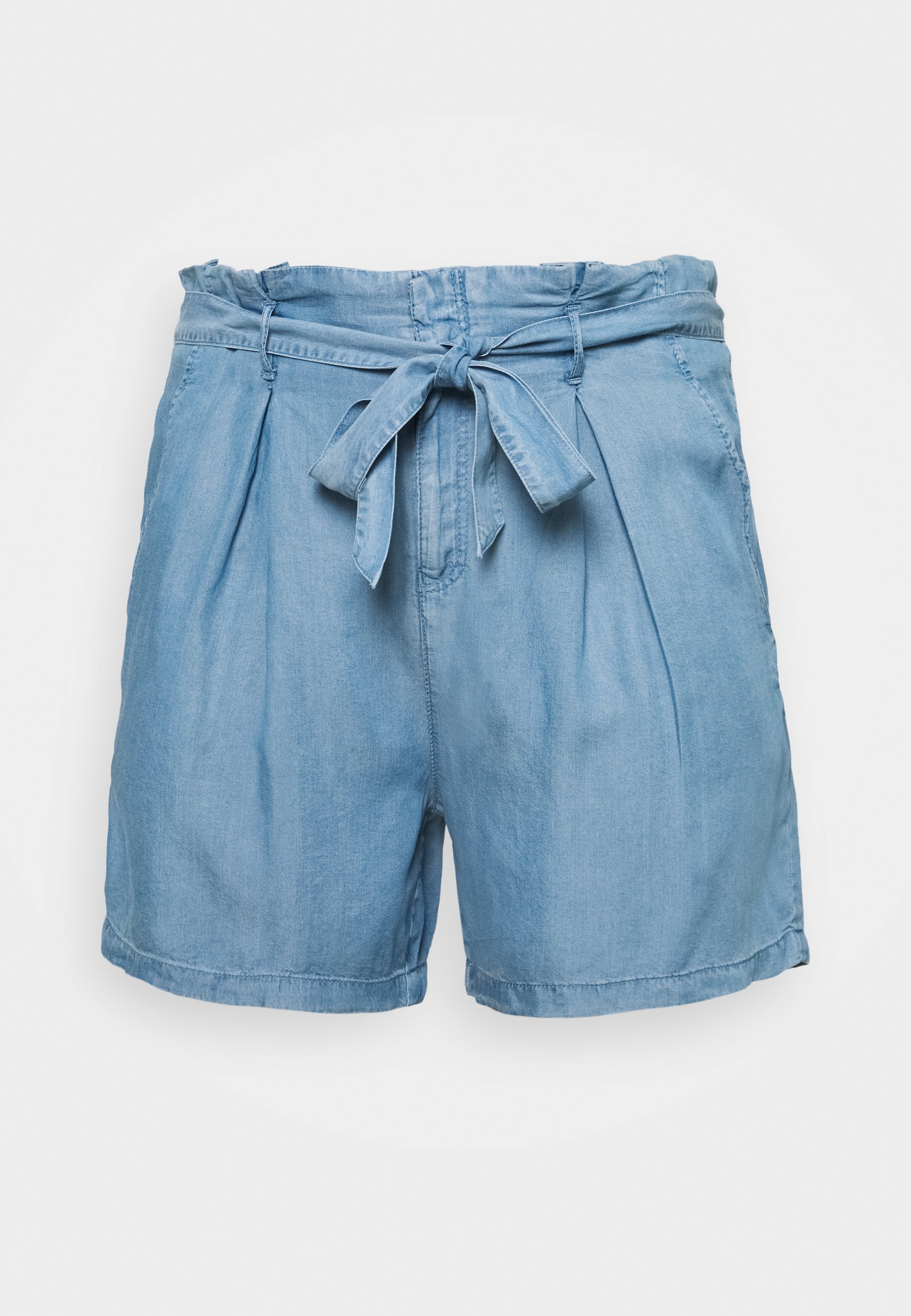 Only Curvy Tie Belt Shorts - Women - Blue - Size S-42/44