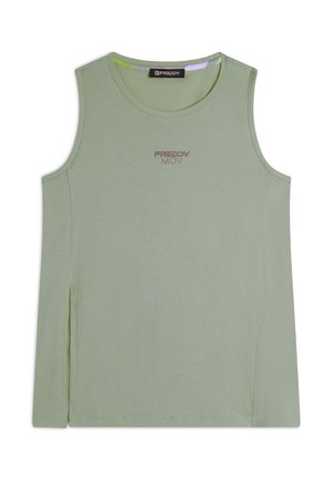 REGULAR FIT CON APERTURA LATERALE - Top - desert sage