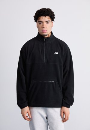 ZIP - Felpa in pile - black