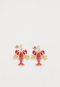 PCOLINE EARRINGS - Orecchini - gold-coloured/red