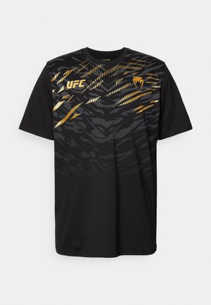 Venum UFC AUTHENTIC FIGHT NIGHT 4.0 REPLICA MENS - Print T-shirt - black/gold