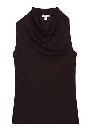 Reiss REGULAR FIT DARLA COWL NECK SLEEVELESS - Top - plum purple