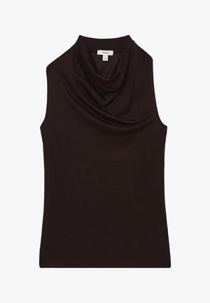 Reiss REGULAR FIT DARLA COWL NECK SLEEVELESS - Top - plum purple